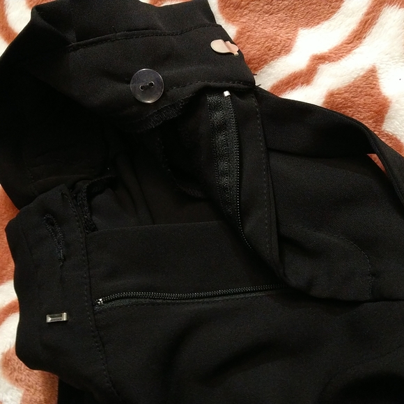 Size M black cropped paper bag dress pants - Picture 14 of 15